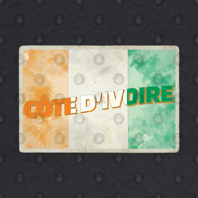 Cote D'Ivoire Vintage style retro souvenir by DesignerPropo